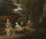 DUTCH SCHOOL, SECOND HALF OF THE 17TH CENTURY | CHILDREN IN A WOODED LANDSCAPE