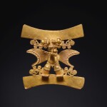 Diquís Gold Avian Headed Pendant, circa AD 800 - 1500