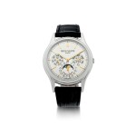 REFERENCE 5550P-001 ADVANCED RESEARCH A PLATINUM PERPETUAL CALENDAR WRISTWATCH WITH MOON PHASES, 24 HOURS AND LEAP YEAR INDICATION, CIRCA 2015