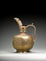 A Khurasan silver and copper-inlaid bronze ewer, North Eastern Persia, late 12th/early 13th century