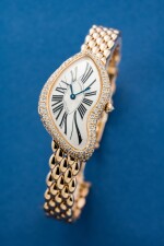 Reference 3618 Crash | A limited edition pink gold and diamond-set asymmetrical bracelet watch, Circa 2014 | 卡地亞 3618 型號 Crash | 限量版粉紅金鑲鑽石不對稱鍊帶腕錶，約2014年製