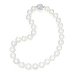 CULTURED PEARL AND DIAMOND NECKLACE | 養殖珍珠配鑽石項鏈