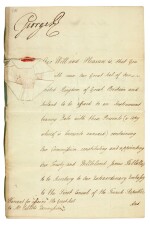 GEORGE III | document signed, addressed to Lord High Chancellor Lord Eldon, 1802