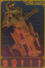 KEVIN TONG, C-3PO STAR WARS MONDO POSTER, LIMITED EDITION 259/325, 2016