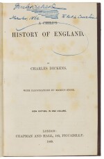 Dickens, A Child's History of England, 1863, new one-volume edition, inscribed to Cornelius