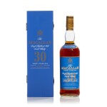 The Macallan 30 Year Old Sherry Oak Blue Box 43.0 abv NV (1 BT75)