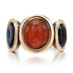 Carnelian and onyx intaglio ring, late 18th century