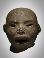 Aztec Stone Head of the Deity Xipe Totec, Postclassic, circa AD 1300 - 1521