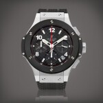 Big Bang, Reference 341.SB.131.RX | A black ceramic and stainless steel chronograph wristwatch with date, Circa 2011 | 宇舶 | Big Bang 型號341.SB.131.RX | 黑色陶瓷及精鋼計時腕錶，備日期顯示，約2011年製