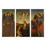 FOLLOWER OF PIETRO PERUGINO, 19TH CENTURY | THE ARCHANGEL MICHAEL;  THE VIRGIN AND CHILD WITH ANGELS ABOVE;  TOBIAS AND THE ARCHANGEL RAPHAEL