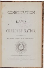 Cherokee Nation | The English printing of the Constitution and laws of the Cherokee Nation