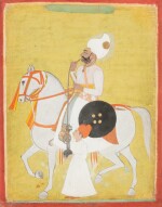 INDIA, 19TH CENTURY | FOUR EQUESTRIAN PORTRAITS OF DIGNITARIES 