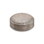 A small silver 'floral' box and cover, Tang dynasty 唐 銀鏨纏枝花蓋盒