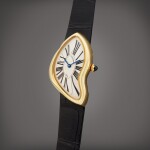 Crash | A limited edition yellow gold asymmetrical wristwatch, Circa 1991 | 卡地亞 Crash 限量版黃金不對稱腕錶，製作年份約 1991