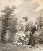 Madame Vigée Le Brun Seated in a Garden Reading a Letter