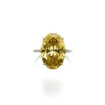 Fancy deep brownish yellow diamond ring