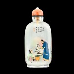 An inside-painted glass 'boys' snuff bottle, Family of Ma Shaoxuan, Qing dynasty | 清 馬氏家族作玻璃內畫「百子圖」鼻煙壺