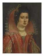 FLORENTINE SCHOOL, 16TH CENTURY | PORTRAIT OF A LADY, HALF LENGTH, WEARING A MEDICI COLLAR AND PEARLS