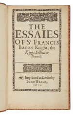 Bacon, Francis | The Huth copy of the enlarged 1612 edition of the Essaies
