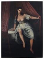 Sold Without Reserve | SPANISH SCHOOL, 19TH CENTURY | A WOMAN SITTING ON THE EDGE OF A BED