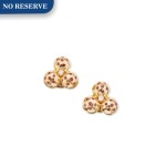 Pair of Gold and Gem-Set Earclips