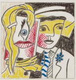 Lichtenstein Study for Stepping Out