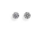A Pair of 0.51 and 0.50 Carat Round Diamonds, E Color, SI2 Clarity
