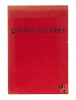 Polke/Richter. Galerie h, 1966. Catalogue conçu par Richter et Sigmar Polke pour une exposition commune à Hanovre en mars 1966. Avec 3 autres catalogues dont 2 signés.