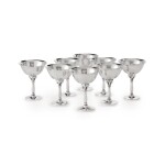 A SET OF EIGHT DANISH SILVER COCKTAIL GLASSES, NO. 479A, DESIGNED BY HARALD NIELSEN, GEORG JENSEN SILVERSMITHY, COPENHAGEN, 20TH CENTURY