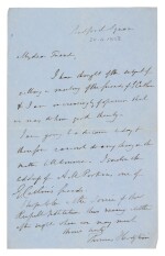 Catlin, George | Card initialled "G.C", admission to The American Indian Collection for a lecture on the "Description of the leading Customs of the American Indians"