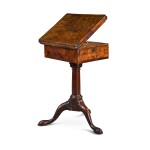 A George I burr walnut-veneered and walnut adjustable writing table, circa 1720-30