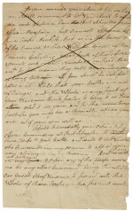 Clinton, James. Autograph letter signed, [ca. 1779] a draft to friendly Indian tribes before the Sullivan Expedition