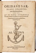 Oribasius Sardianus | Collectorum medicinalium, Paris, Torresani, 1555, calf gilt