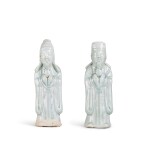 Two Qingbai figures of courtiers, Southern Song dynasty | 南宋 青白釉人像一組兩尊