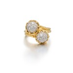 Gold and Diamond 'Jumelle' Ring
