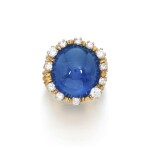Sapphire and diamond ring, circa 1969