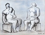 Two seated figures