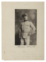 THEODORE ROOSEVELT | Proof Photographic Frontispiece of Roosevelt in his Rough Riders Uniform from Big Game Hunting in the Rockies, 1899