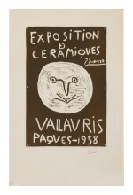 Exposition de Céramiques Vallauris Pâques-1958 (Bloch 1279; Baer 1047)