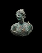 A Roman Bronze Bust of Artemis, circa 2nd Century A.D.