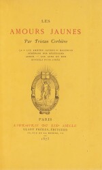 CORBIERE. Les Amours Jaunes. 1873. Edition originale. 1/9 exemplaires sur papier jonquille. Rare.