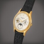 Reference 3940 | A yellow gold perpetual calendar wristwatch with moon phase and leap year indication | Circa 1989