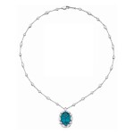 Tiffany & Co. [蒂芙尼] | Tourmaline and Diamond Pendant-Necklace [璧璽配鑽石吊墜項鏈]