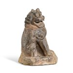 A limestone figure of a lion, Five Dynasties | 五代 石灰石坐獅