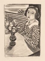 Jeune fille assise au bouquet de fleurs (Duthuit 438)