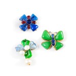 Frances Patiky Stein's Collection: Set of Three Brooches, Circa 1980s