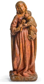 FRENCH, PROBABLY BURGUNDY, FIRST HALF 15TH CENTURY | VIRGIN AND CHILD 