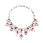 Rare and Important ruby and diamond necklace