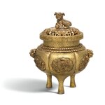 A gilt-copper censer and cover, Qing dynasty, 18th century