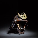 A choshin kabuto [collapsible helmet] and ho-ate [half mask] | Edo period, late 18th - early 19th century